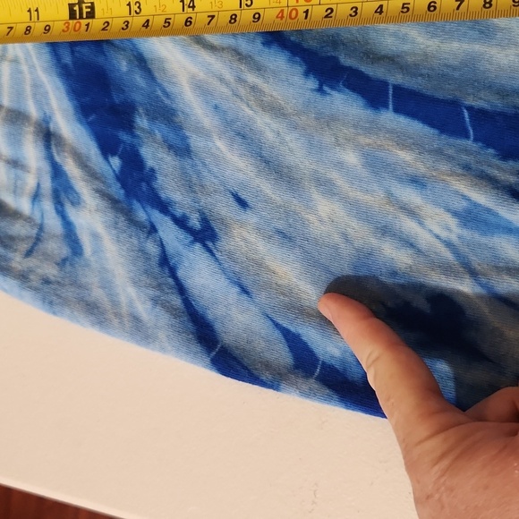 Love & Pineapples Blue Tie-Dye Graphic T-Shirt Make Some Waves Medium Cotton - Picture 7 of 9